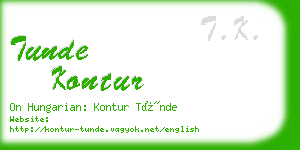 tunde kontur business card